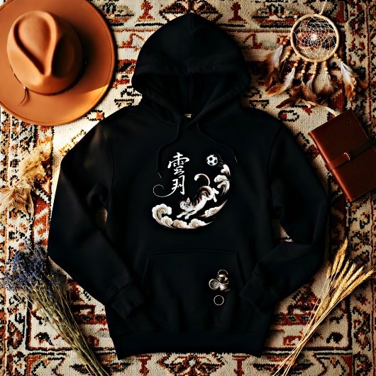 Playful Cat Soccer Hoodies for Women - Game Day  パーカ