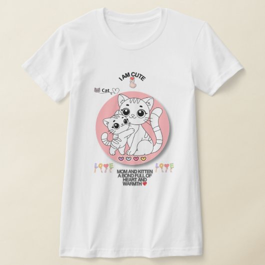Playful Cat T-Shirt | Funny Kitty Tee for Everyday Tシャツ (レイダウン)