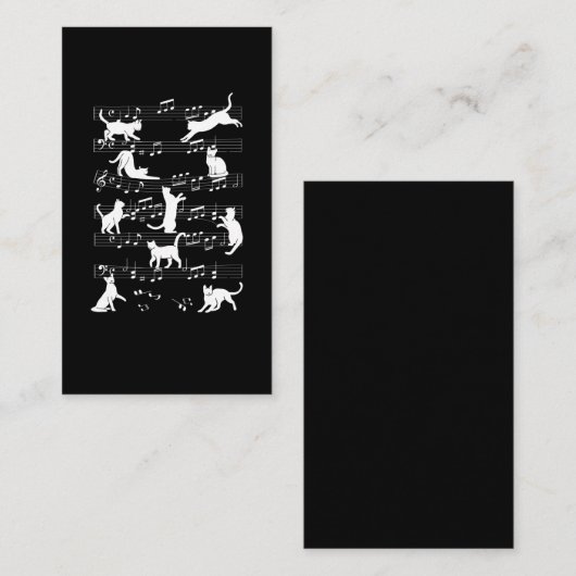 Playful Cats Funny Musician Cat Owner Humor 名刺 (正面/裏面)