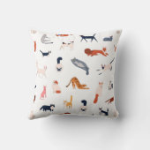 Playful Cats Pattern – Cute Feline Lover  クッション (裏面)