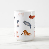 Playful Cats Pattern – Cute Feline Lover コーヒーマグカップ (中央)