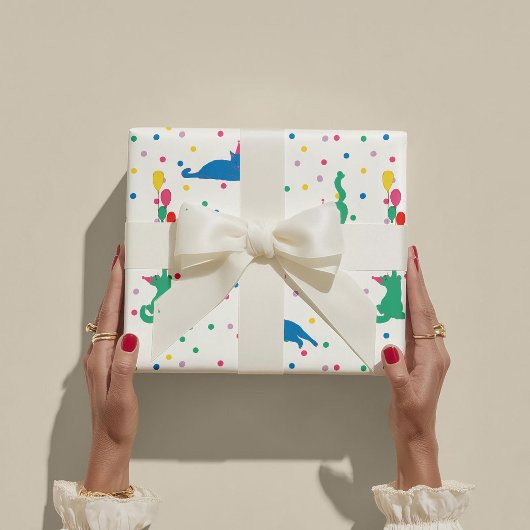 Playful Cats Purrfect Birthday Party ラッピングペーパー