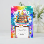 Playful Chemistry Scientist Birthday サンキューカード (スタンド正面)