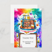 Playful Chemistry Scientist Birthday サンキューカード (正面/裏面)