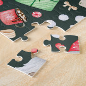 Playful Christmas Aesthetic Pattern - Fun Holiday  ジグソーパズル (側面)