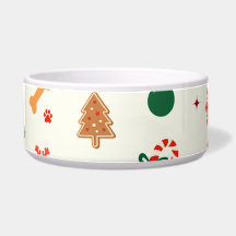 Playful Christmas Cat Bowl – Festive Cookies