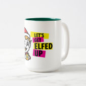 Playful Christmas Elf ツートーンマグカップ (正面右)