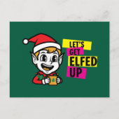 Playful Christmas Elf ポストカード (正面)
