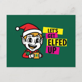 Playful Christmas Elf ポストカード