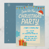 Playful Christmas Party Invitation  招待状 (正面/裏面)
