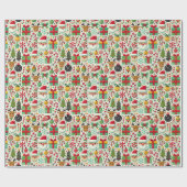 Playful Christmas Wrapping Paper for Kids ラッピングペーパー (フラット)