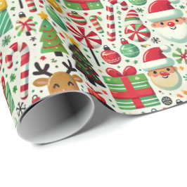 Playful Christmas Wrapping Paper for Kids ラッピングペーパー