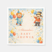 Playful Circus Friends Baby Shower スタンダードカクテルナプキン (正面)