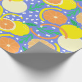 Playful Citrus Fruit & Confetti Amalfi Coast ラッピングペーパー (角)