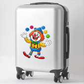 Playful Clown Jumping With Bright Balls シール (スーツケース)
