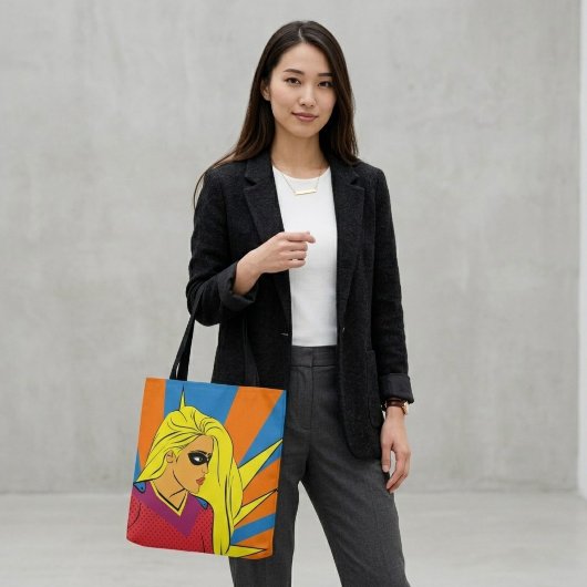 Playful Comic Print Tote Bag トートバッグ