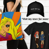 Playful Comic Print Tote Bag トートバッグ