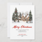 Playful Cozy Holiday Scene Greeting Card シーズンカード (正面)