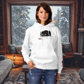 Playful Cream Kitty Butt Wiggle Black Cat パーカ