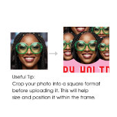 Playful Custom Photo Christmas Tree Pink Folded シーズンカード