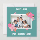 Playful Cute Bunny Easter シーズンカード (裏面)