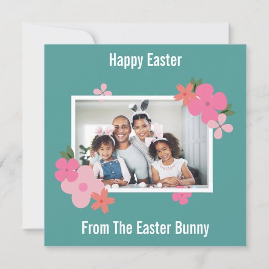 Playful Cute Bunny Easter シーズンカード (裏面)