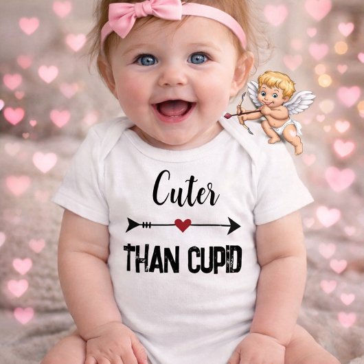 Playful “Cuter Than Cupid” Baby Bodysuit  ベビーボディスーツ
