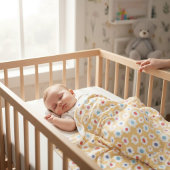 Playful Daisy Ditsy Print Baby Toddler Blanket フリースブランケット