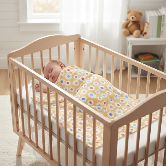 Playful Daisy Ditsy Print Baby Toddler Blanket フリースブランケット