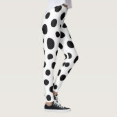 Playful Dalmatian Inspired Halloween Dotted Spots レギンス (右)