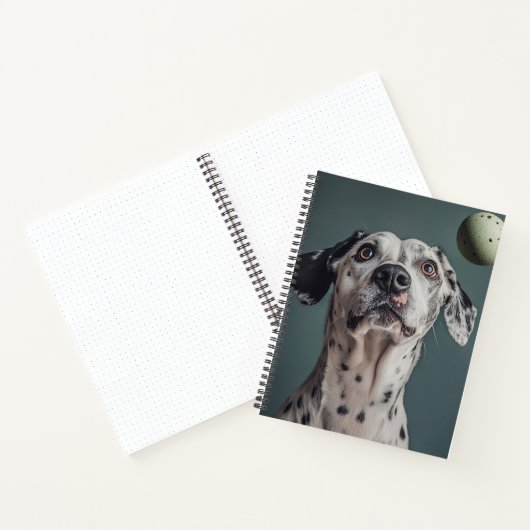 Playful Dalmatian with Ball Notebook ノートブック (内部)