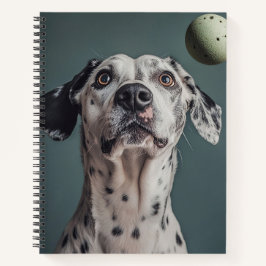 Playful Dalmatian with Ball Notebook ノートブック