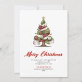 Playful designer Christmas tree greeting card シーズンカード (正面)
