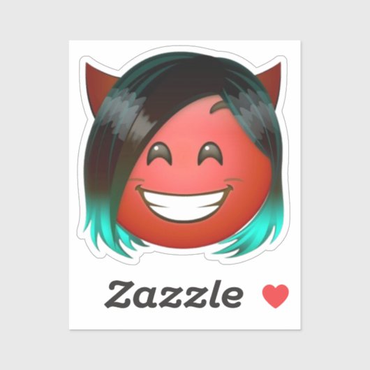 : Playful Devil Emoji Sticker シール (シート)