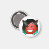 : Playful Devil Emoji Sticker マグネット (正面/裏面)