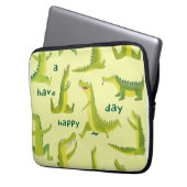 Playful Dinosaurs Electronics Bag ラップトップスリーブ (正面左)