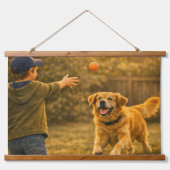 Playful Dog Day Horizontal Tapestry Wall Art Set 吊り下げ型タペストリー (正面)