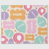 Playful Dog Tags Pattern ラッピングペーパー (フラット)