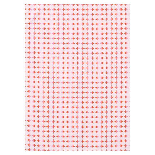 Playful Dots & Stripes - red and pink テーブルクロス (正面)