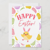 Playful Easter Chick & Colorful Eggs シーズンカード (正面)