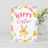 Playful Easter Chick & Colorful Eggs シーズンカード (スタンド正面)