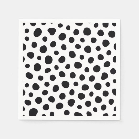 Playful Energy Dalmatian Inspired Dotted Spots スタンダードカクテルナプキン (正面)