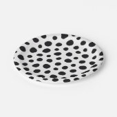 Playful Energy Dalmatian Inspired Dotted Spots ペーパープレート (アングル)
