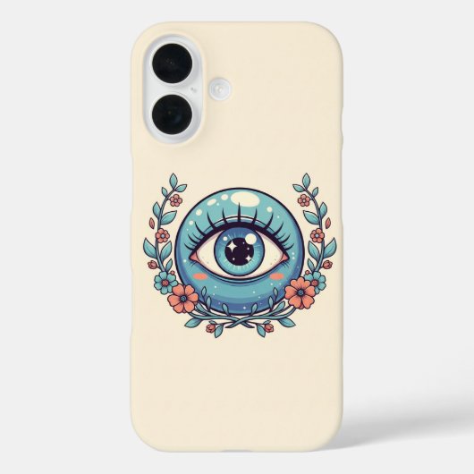 Playful Evil Eye with Cartoon Animals Case-Mate iPhoneケース (裏面)