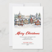 Playful Festive Christmas Scene Greeting Card シーズンカード (正面)