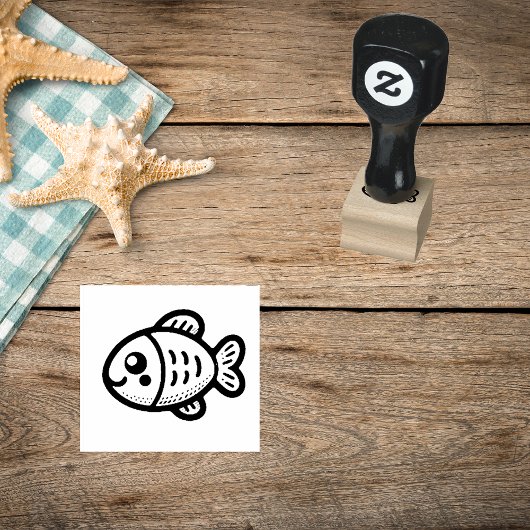 Playful Fish Rubber Stamp ラバースタンプ