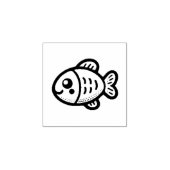 Playful Fish Rubber Stamp ラバースタンプ (インプリント)