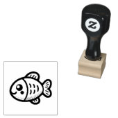 Playful Fish Rubber Stamp ラバースタンプ (押印)