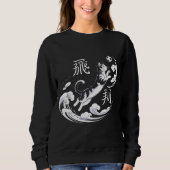 Playful Flying Cat Sweatshirt for Women  スウェットシャツ (正面)