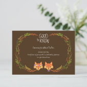 Playful Forest Foxes' Wedding Info Card エンクロージャーカード (スタンド正面)